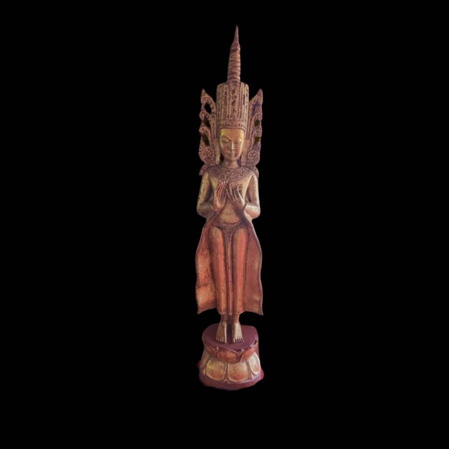 พระพุทธรูปยืนศิลปะพม่าสกุลช่างมัณฑะเลย์ (Antique Burmese Mandalay Standing Buddha)