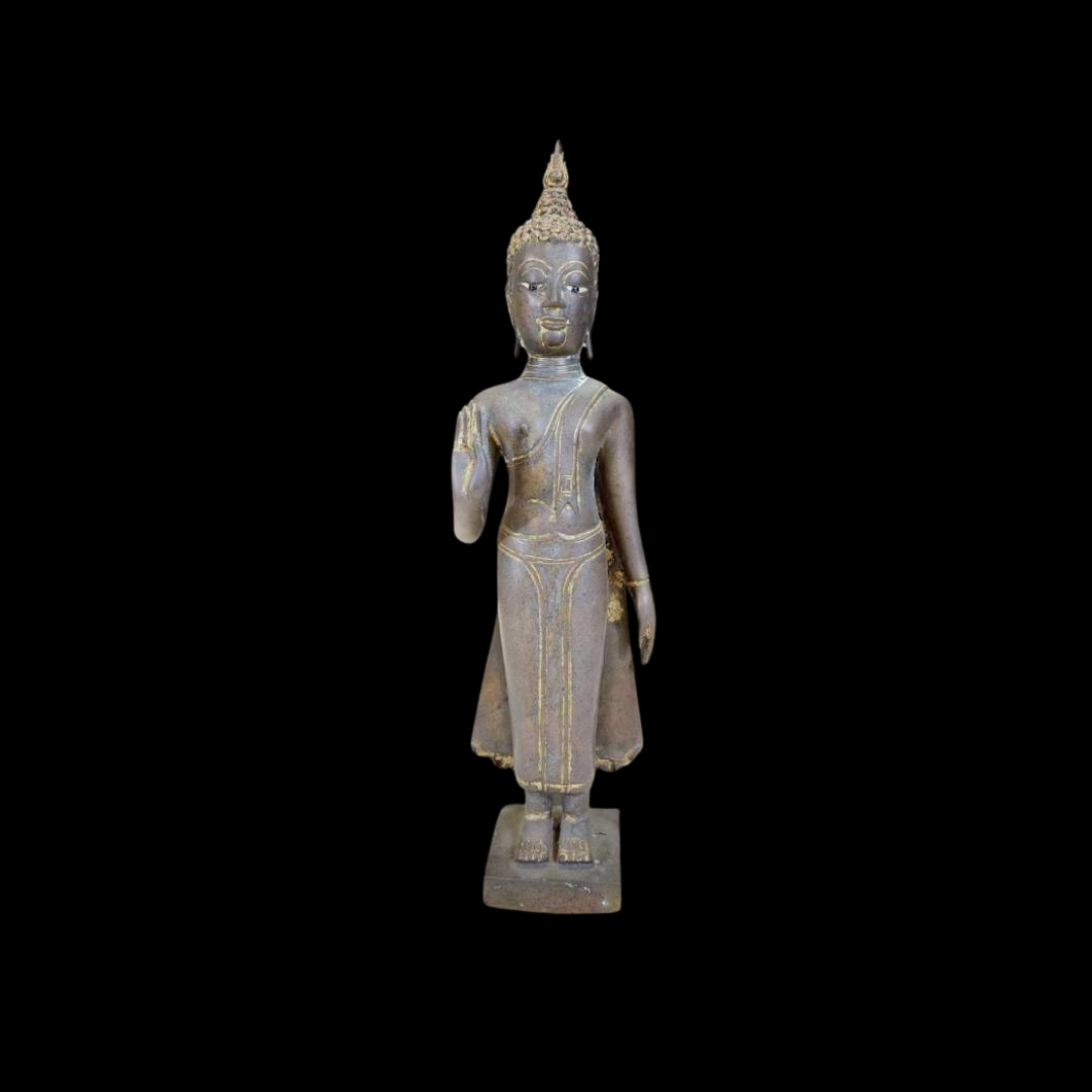 พระพุทธรูปปางประทานอภัย สําริด ศิลปะเชียงแสน สิงห์สาม